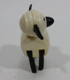 Vintage 1967 Fisher Price Little People White Black Sheep Lamb Toy Figure Hong Kong - Treasure Valley Antiques & Collectibles