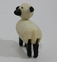 Vintage 1967 Fisher Price Little People White Black Sheep Lamb Toy Figure Hong Kong - Treasure Valley Antiques & Collectibles