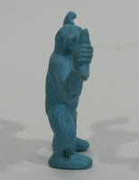 Vintage 1980s Diener Inc Light Blue Monkey Holding up A Banana Eraser Collectible - Treasure Valley Antiques & Collectibles