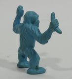 Vintage 1980s Diener Inc Light Blue Monkey Holding up A Banana Eraser Collectible - Treasure Valley Antiques & Collectibles