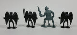 Vintage 1981 DFC Dragonriders of Styx Demons 3 Black 1 Blue Small Plastic Toy Figurines 4 Pieces
