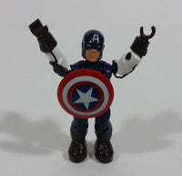 Marvel Comics Mega Blocks Miniature Tiny Captain America Mini 2" Toy Action Figure Super Hero Collectible - Treasure Valley Antiques & Collectibles