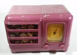 Vintage Antique 1939 Rare Model Philco 39-5A1 Tube Radio With Floral Tapestry Painted Pink Purple - Treasure Valley Antiques & Collectibles