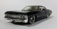 2001 Jada 1967 Chevy Impala SS Black 1/24 Scale Die Cast Toy Muscle Car Vehicle With Box - Missing 1 Wiper - Treasure Valley Antiques & Collectibles