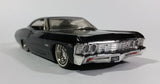 2001 Jada 1967 Chevy Impala SS Black 1/24 Scale Die Cast Toy Muscle Car Vehicle With Box - Missing 1 Wiper - Treasure Valley Antiques & Collectibles