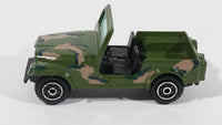 Vintage 1980s Yatming Jeep CJ7 Army Green Camouflage Die Cast Toy Car Vehicle