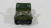 Vintage 1980s Yatming Jeep CJ7 Army Green Camouflage Die Cast Toy Car Vehicle