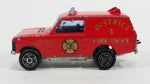 1980s Majorette Range Rover Fire Dept. District 3 Red No. 246 1/60 Scale Die Cast Toy Car Emergency Vehicle w/ Hitch - Treasure Valley Antiques & Collectibles