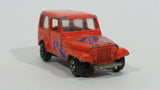 Vintage Jeep CJ-7 Orange Die Cast Toy Car Vehicle with Opening Hood Made in Hong Kong - Treasure Valley Antiques & Collectibles