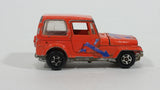 Vintage Jeep CJ-7 Orange Die Cast Toy Car Vehicle with Opening Hood Made in Hong Kong - Treasure Valley Antiques & Collectibles