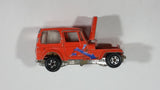 Vintage Jeep CJ-7 Orange Die Cast Toy Car Vehicle with Opening Hood Made in Hong Kong - Treasure Valley Antiques & Collectibles