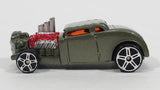 2013 Maisto Fresh Metal Knuckle Dragger Army Green Hot Rod Die Cast Toy Car Vehicle - Treasure Valley Antiques & Collectibles