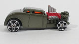 2013 Maisto Fresh Metal Knuckle Dragger Army Green Hot Rod Die Cast Toy Car Vehicle - Treasure Valley Antiques & Collectibles