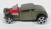 2013 Maisto Fresh Metal Knuckle Dragger Army Green Hot Rod Die Cast Toy Car Vehicle - Treasure Valley Antiques & Collectibles