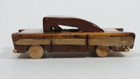 Vintage Cuban Handmade Wooden Model Classic Car Vehicle With Rolling Wooden Wheels - Souvenir Travel Collectible - Treasure Valley Antiques & Collectibles