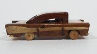 Vintage Cuban Handmade Wooden Model Classic Car Vehicle With Rolling Wooden Wheels - Souvenir Travel Collectible - Treasure Valley Antiques & Collectibles