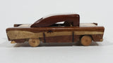 Vintage Cuban Handmade Wooden Model Classic Car Vehicle With Rolling Wooden Wheels - Souvenir Travel Collectible - Treasure Valley Antiques & Collectibles