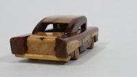 Vintage Cuban Handmade Wooden Model Classic Car Vehicle With Rolling Wooden Wheels - Souvenir Travel Collectible - Treasure Valley Antiques & Collectibles