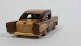 Vintage Cuban Handmade Wooden Model Classic Car Vehicle With Rolling Wooden Wheels - Souvenir Travel Collectible - Treasure Valley Antiques & Collectibles