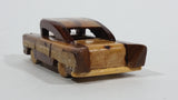 Vintage Cuban Handmade Wooden Model Classic Car Vehicle With Rolling Wooden Wheels - Souvenir Travel Collectible - Treasure Valley Antiques & Collectibles