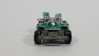 1993 Hot Wheels Speed Demons Zombot Chrome Green Blue With Pink Gun Die Cast Toy Car Soldier Robot Vehicle