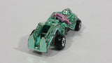 1993 Hot Wheels Speed Demons Zombot Chrome Green Blue With Pink Gun Die Cast Toy Car Soldier Robot Vehicle