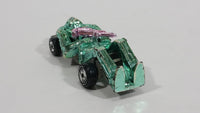 1993 Hot Wheels Speed Demons Zombot Chrome Green Blue With Pink Gun Die Cast Toy Car Soldier Robot Vehicle