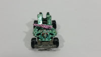 1993 Hot Wheels Speed Demons Zombot Chrome Green Blue With Pink Gun Die Cast Toy Car Soldier Robot Vehicle