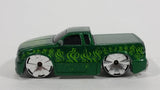 2004 Hot Wheels First Editions 'Tooned Chevy S10 Cash Money Lower Rider Pickup Truck Green Die Cast Toy Car Vehicle