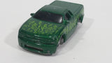 2004 Hot Wheels First Editions 'Tooned Chevy S10 Cash Money Lower Rider Pickup Truck Green Die Cast Toy Car Vehicle