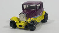 1991 Matchbox Model A Ford Burgundy Plum and Yellow MB55 Die Cast Toy Antique Classic Car Vehicle - USA only