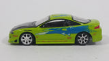 2002 Racing Champions Fast & Furious Paul Walker's Lime Green 1995 Mitsubishi Eclipse GSX Turbo Toy Import Race Car Vehicle - Missing the Spoiler