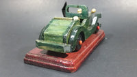 Vintage Wooden Dark Green Antique Car Pen Holder on Wood Base People's Republic of China - Treasure Valley Antiques & Collectibles