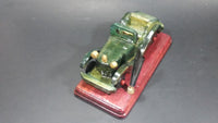 Vintage Wooden Dark Green Antique Car Pen Holder on Wood Base People's Republic of China - Treasure Valley Antiques & Collectibles