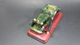 Vintage Wooden Dark Green Antique Car Pen Holder on Wood Base People's Republic of China - Treasure Valley Antiques & Collectibles