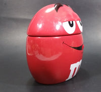 2009 Mars M & M Chocolates The Red One Ceramic Round Lidded Candy Dish Collectible