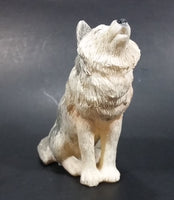 Wolf Sitting and Howling Light Weight Resin Animal Figurine 4 1/2" Tall - Treasure Valley Antiques & Collectibles