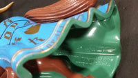1997 Britains Die Cast Jousting Medieval Knight on Blue Draped Brown Horse Figure - Jousting stick broken off - Treasure Valley Antiques & Collectibles