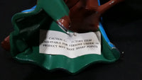 1997 Britains Die Cast Jousting Medieval Knight on Blue Draped Brown Horse Figure - Jousting stick broken off - Treasure Valley Antiques & Collectibles