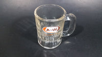 Vintage A & W "the difference is delicious" Clear Glass 3 1/4" Miniature Root Beer Mug - Treasure Valley Antiques & Collectibles