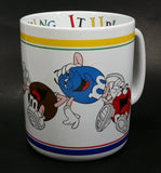 Collectible M & M's Chocolate Candy White Colorful "Laughing It Up" Over-sized Coffee Hot Chocolate Mug - Treasure Valley Antiques & Collectibles