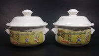 1996 Westwood Campbell's Kid's Ceramic Soup Bowls With Lids and Handles Set of 2 - Treasure Valley Antiques & Collectibles