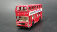 Vintage 1986-1991 Matchbox Leyland Titan Around London Tour Bus Double Decker Red Die Cast Toy Car Vehicle