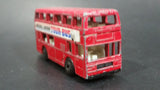 Vintage 1986-1991 Matchbox Leyland Titan Around London Tour Bus Double Decker Red Die Cast Toy Car Vehicle