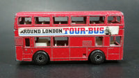 Vintage 1986-1991 Matchbox Leyland Titan Around London Tour Bus Double Decker Red Die Cast Toy Car Vehicle