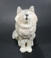 Wolf Sitting and Howling Light Weight Resin Animal Figurine 4 1/2" Tall - Treasure Valley Antiques & Collectibles