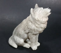 Wolf Sitting and Howling Light Weight Resin Animal Figurine 4 1/2" Tall - Treasure Valley Antiques & Collectibles
