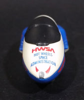 1996 Warner Hot Wheels GM Lean Machine Space Agency HWSA Research Ship White & Blue Die Cast Toy Planetary Exploration Rocket Vehicle