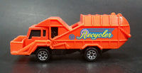 1992 Hot Wheels Recycling Truck Orange Die Cast Plastic Toy Car Vehicle with Moving Dumper - Treasure Valley Antiques & Collectibles