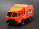 1992 Hot Wheels Recycling Truck Orange Die Cast Plastic Toy Car Vehicle with Moving Dumper